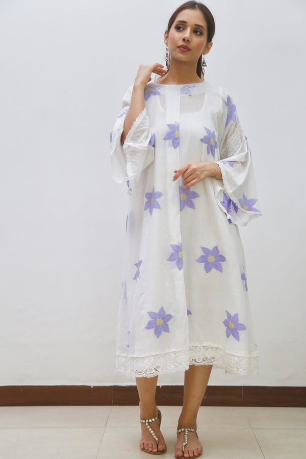 Ivory Lilac Ibai Dress