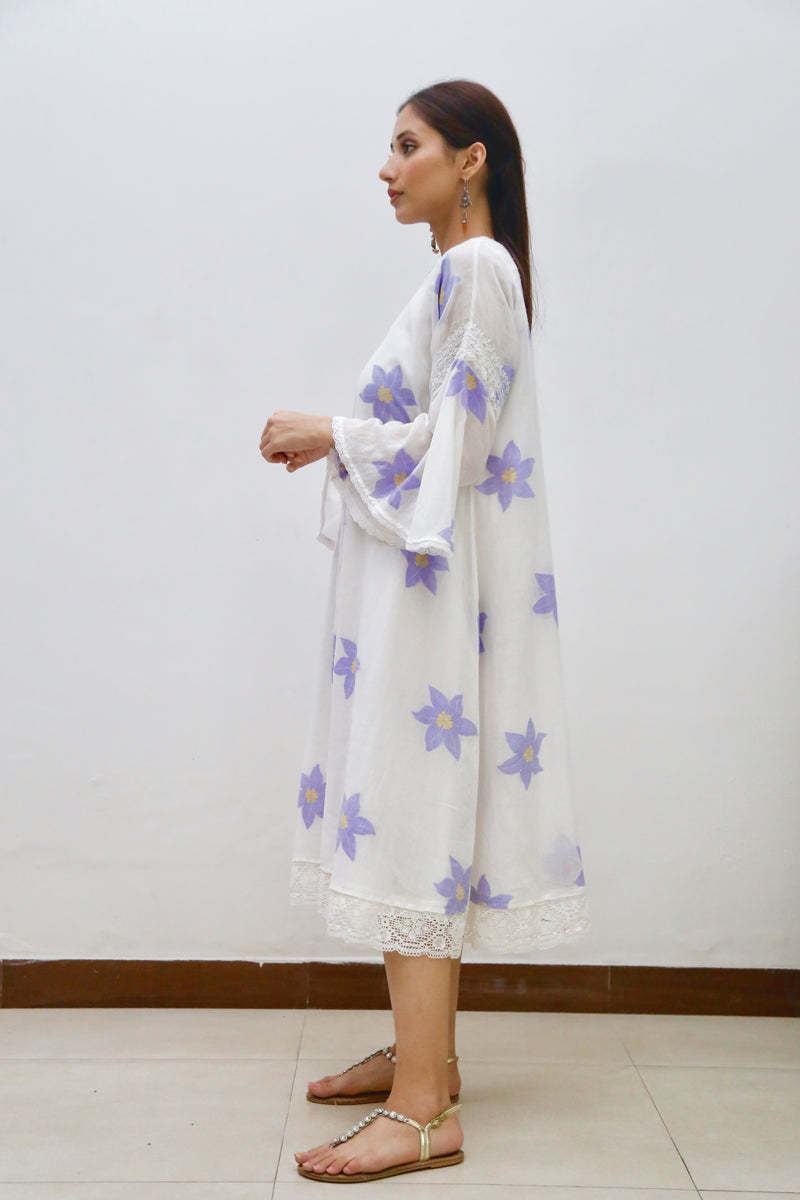 Ivory Lilac Ibai Dress