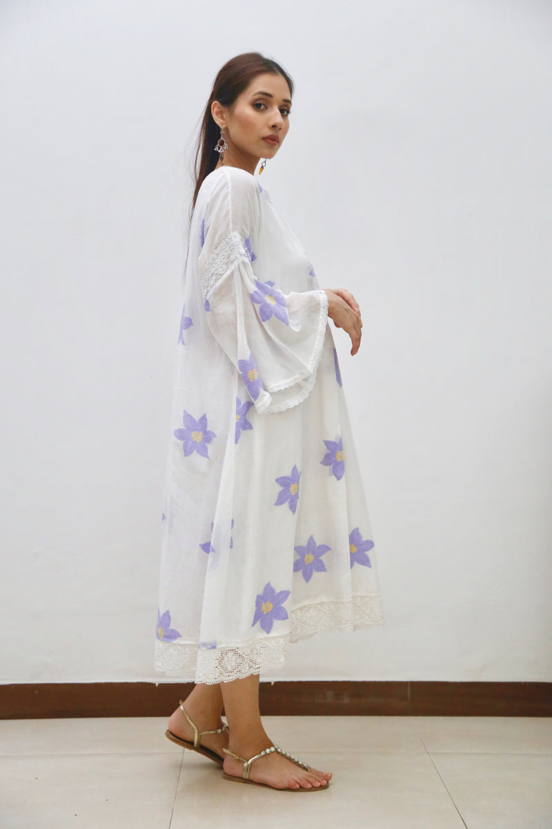 Ivory Lilac Ibai Dress