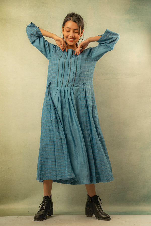 Blue Morning Glory Dress