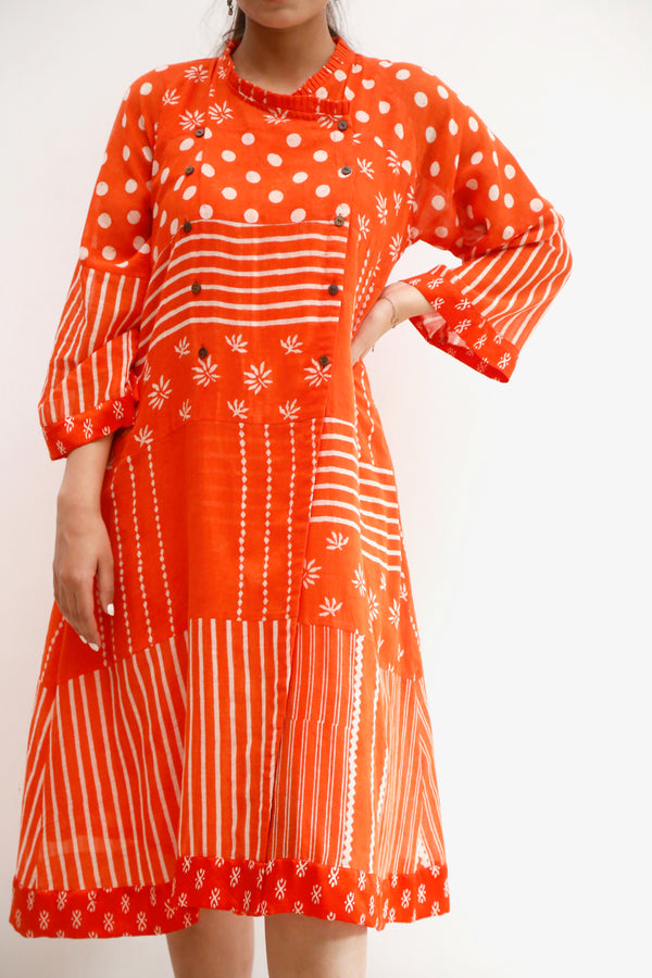 Algoza Bright Orange Dress