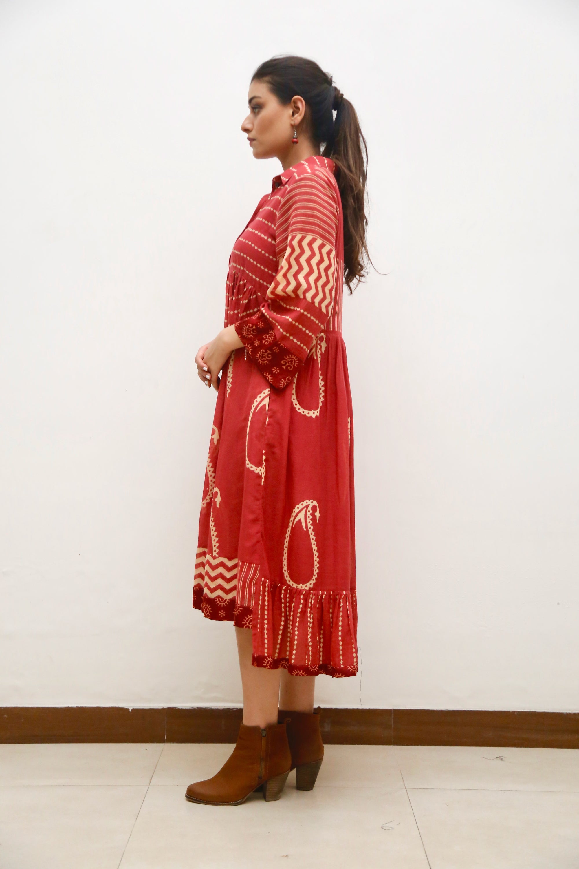 Riwana Rust Dress