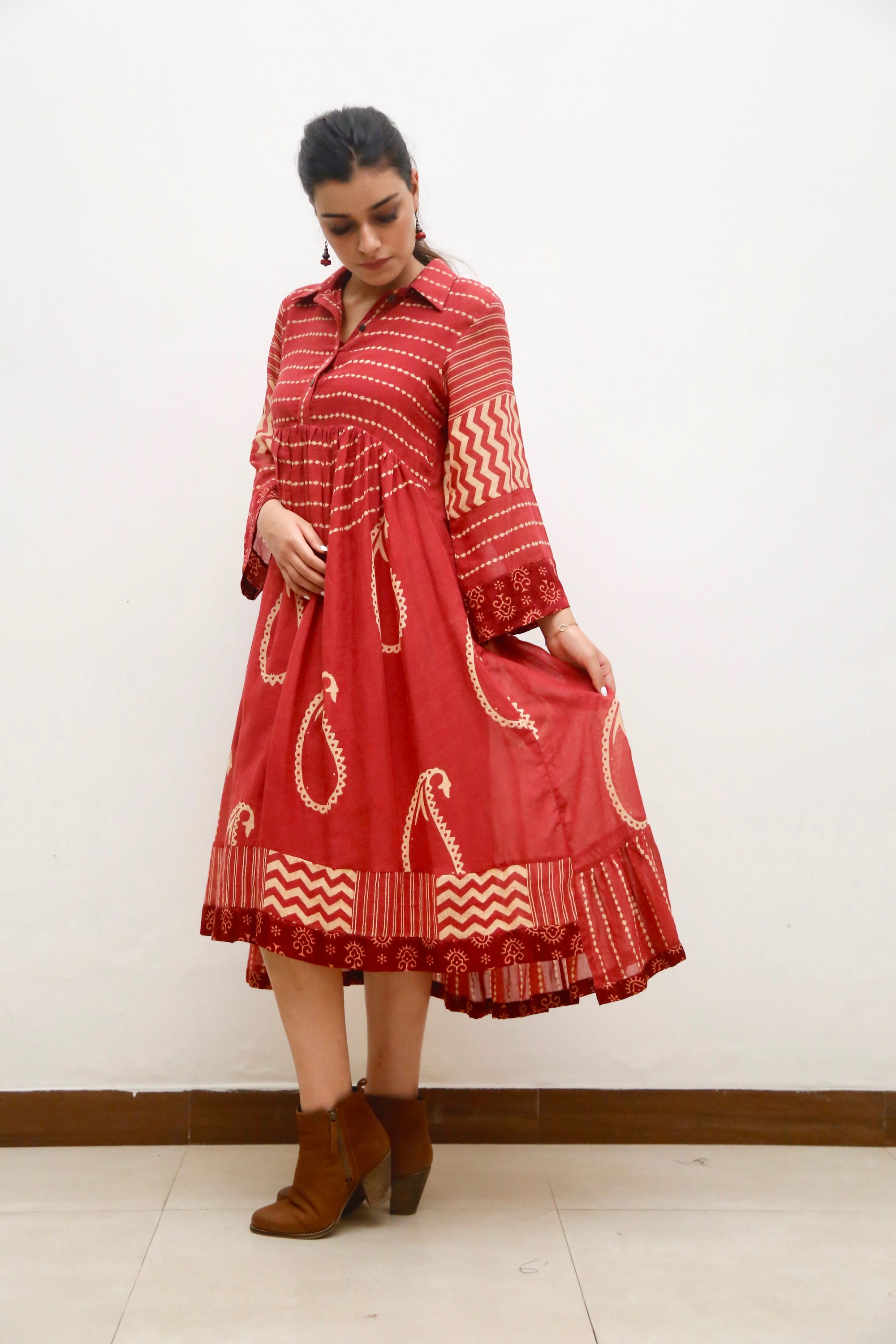 Riwana Rust Dress