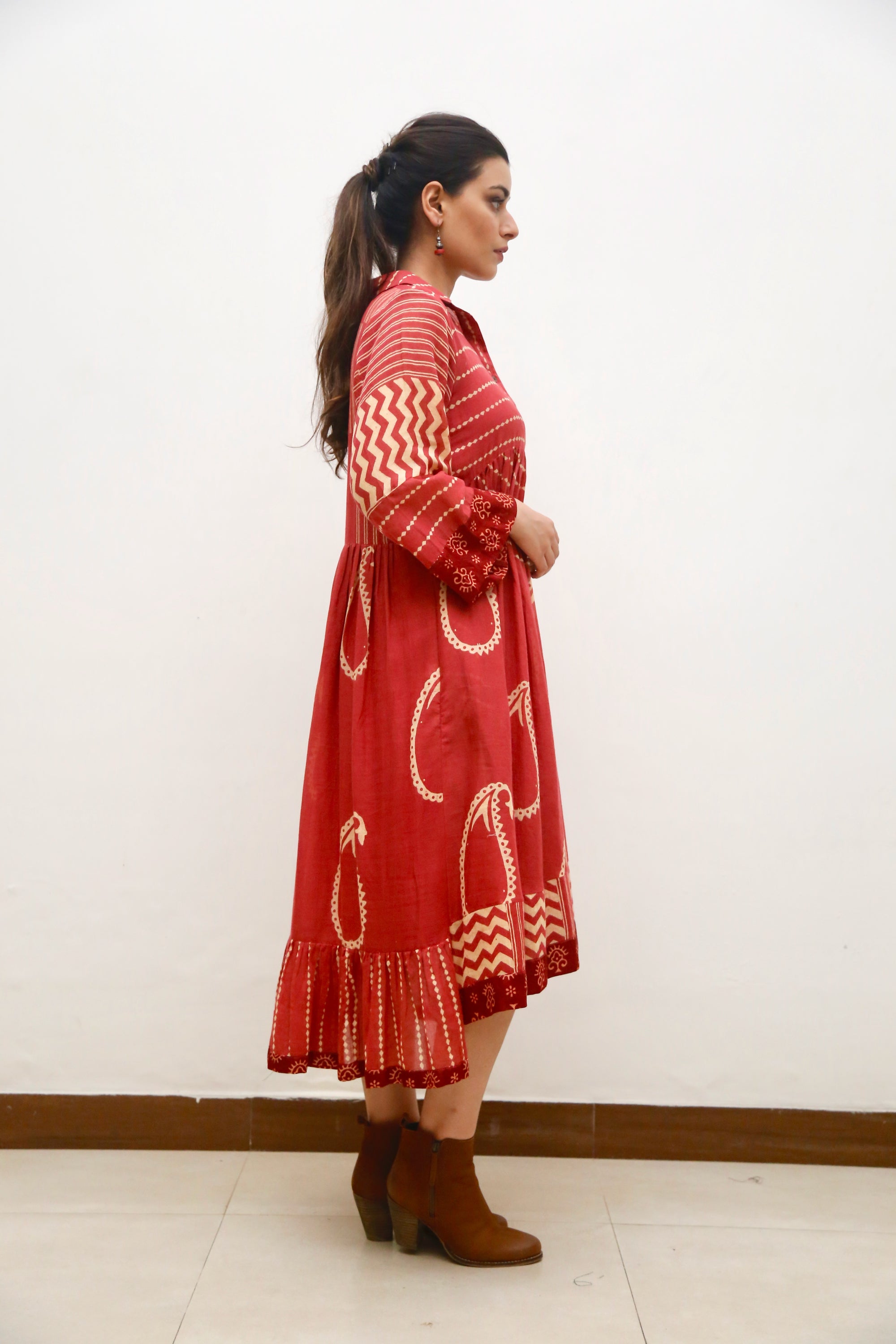 Riwana Rust Dress
